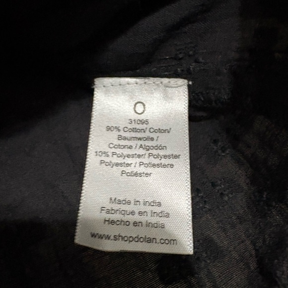 ACOS & A Flamenco Embroidered Ruffle Sleeve Top Black Women's Medium - Picture 3 of 7